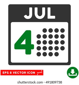 Green And Gray Independence Day EPS vector pictogram. Illustration style is flat iconic bicolor symbol on a white background.