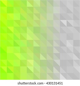 Green gray triangle grid abstract background