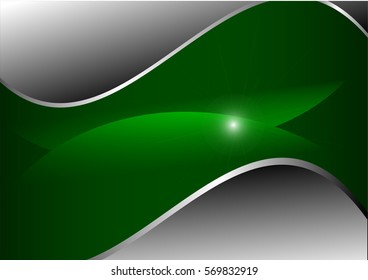 Green gray vector abstract waves background