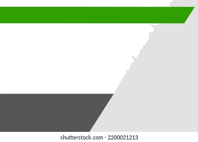 Green, gray and white background color. Suitable for social media post and web internet ads. Template layout. Frame, boarder for text, picture, advertisement. Empty space. Imitation torn paper.