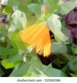 green gray yellow abstract geometric polygonal pattern, triangles, vector illustration