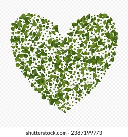 Green Greens Herbal Vector Transparent Background Design. Motion Leaves Border. Grassy Leaf Flying Template. Foliage Transparent Wallpaper.