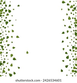 Verde Verdes Té Vector Fondo de pantalla blanco. Plantilla de follaje de mosca. Pancarta de Grassy Leaves Forest. Concepto de vuelo de hojas.