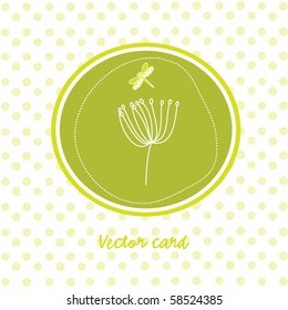 Green greeting card