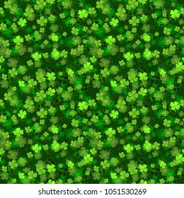 Green Greeting Card for St. Patricks Day, Lettering Hand Draw Vector