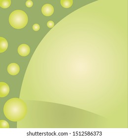 Green greeting card template, vector, background