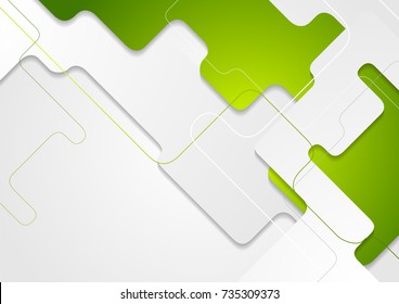 Green and grey abstract geometric corporate concept background. Vector design