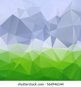 green & grey abstract poligonal background in vector graphics.