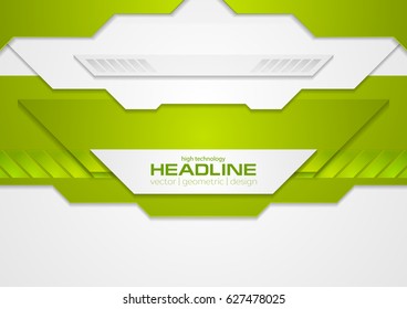 Green and grey abstract tech brochure corporate vector background