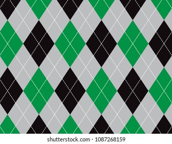 Green And Grey Argyle Background