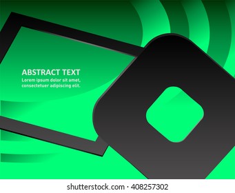Green Grey background gray curve line on space shadow overlap and dimension modern texture pattern for text and message website design
