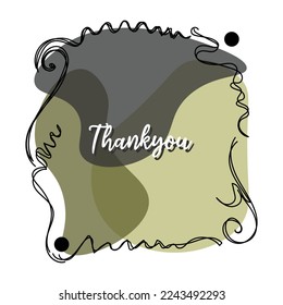 Green and grey boho-minimalist abstract desain for greeting card, sticker, or social media. Minimalist abstract in white background.