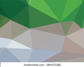 Green and grey colorful polygon gradient vector background 