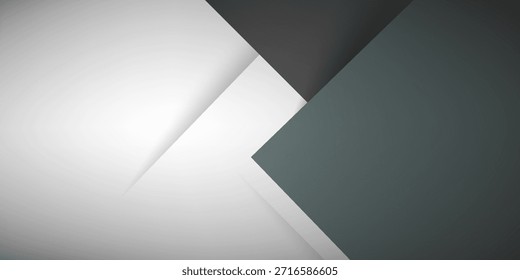 Capa geométrica de la superposición del triángulo del fondo del Vector del tono de tierra verde y gris en el espacio del papel blanco para el texto y el diseño del fondo