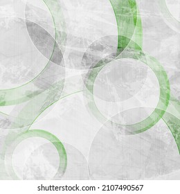 Green and grey grunge circles abstract background. Geometric tech vector design
