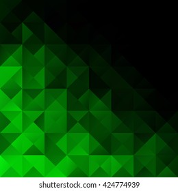 Green Grid Mosaic Background, Creative Design Templates