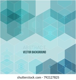 Green Grid Mosaic Background, Creative Design Templates. hexagonal shapes.