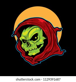 Green grim reaper mascot