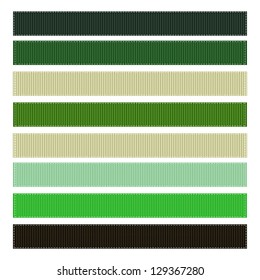 Green Grosgrain Ribbon Vector. Also See Other Color Sets