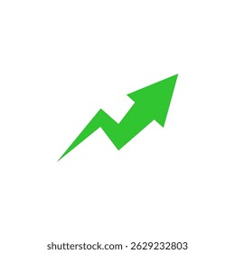 green growth arrow icon design