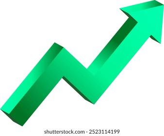 Green growth arrow icon Finance Investment Clipart Illustration Icon Set