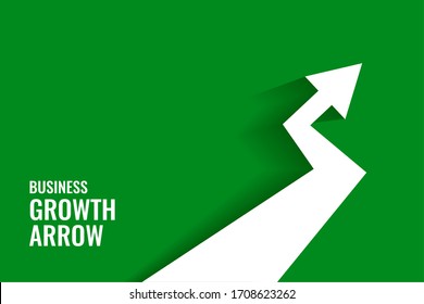 green growth arrow showing upward trend background