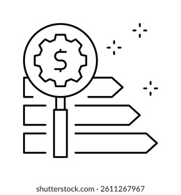 green growth line icon vector. green growth sign. isolated contour symbol black illustration