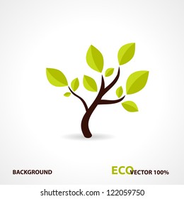 Green growth tree icon. Ecology design element. Vector eco nature illustration.