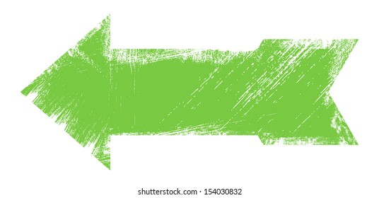 Green Grunge Arrow Vector