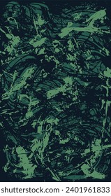 Green grunge background. The texture of blotches, stains, streaks of paint