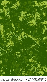 Green grunge background. The texture of blotches, stains, streaks of paint