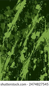 Grüner Grunge-Hintergrund. Die Textur von Flecken, Flecken, Farbstreifen
