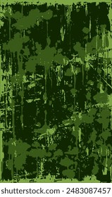 Grüner Grunge-Hintergrund. Die Textur von Flecken, Flecken, Farbstreifen