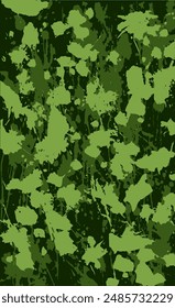 Grüner Grunge-Hintergrund. Die Textur von Flecken, Flecken, Farbstreifen
