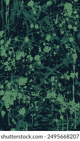 Fondo verde del grunge. La textura de manchas, manchas, rayas de pintura