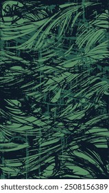 Green grunge background. The texture of blotches, stains, streaks of paint