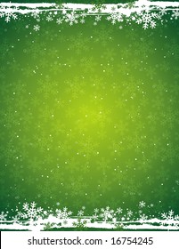 Green Grunge Background, Vector Illustration