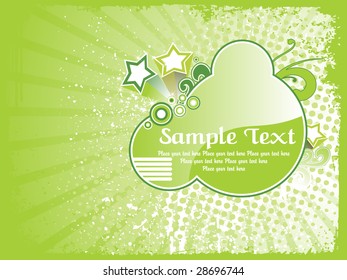 green grunge border with artistic design