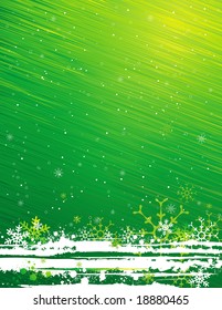 green grunge christmas background, vector illustration