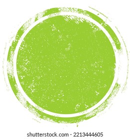 Green grunge circle stamp. Round stamp vector isolated on white background. Green stamp vector. For grunge badge, seal, ink and stamp design template