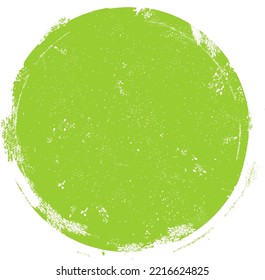 Green grunge circle stamp. Round stamp vector isolated on white background. Green stamp vector. For grunge badge, seal, ink and stamp design template