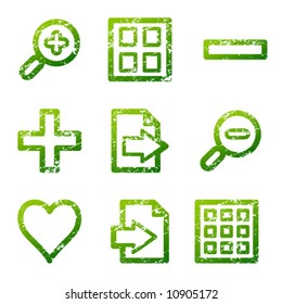 Kontursymbole V2 für grüne Grunge-Bilder