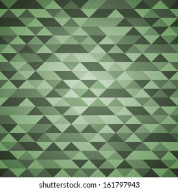 Green grunge retro triangle vector seamless background pattern