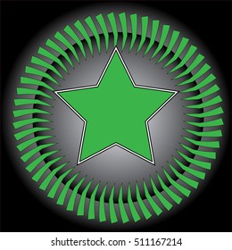 A green grunge, rock n roll music background with stars and space for text