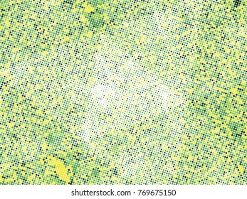Green grunge texture. Abstract halftone background. Vector pattern.