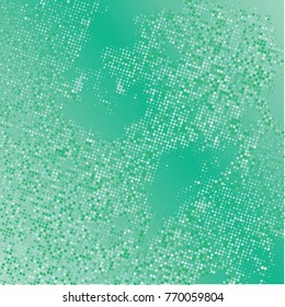 Green grunge texture. Abstract halftone background. Vector pattern.