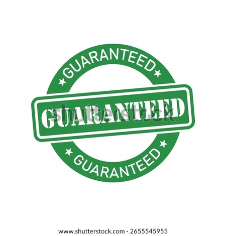 Green Guaranteed Stamp Badge Label Icon 
