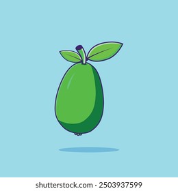 Green Guarva illustrations vector Guarva cartoon is isolated on a solid color background