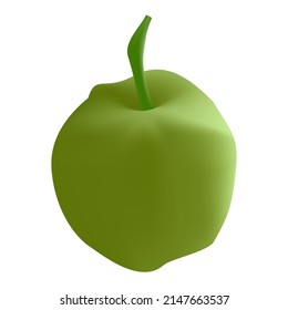 Green guava on white background, vector illustration