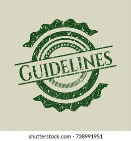 Green Guidelines distressed rubber seal